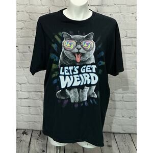 DOM Let’s Get Weird Black Graphic T-Shirt (Size 2XL)